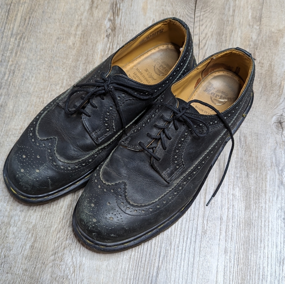 Vintage Dr. Martens 3989/59 Brogue Shoes Mens Docs Made In England US 10